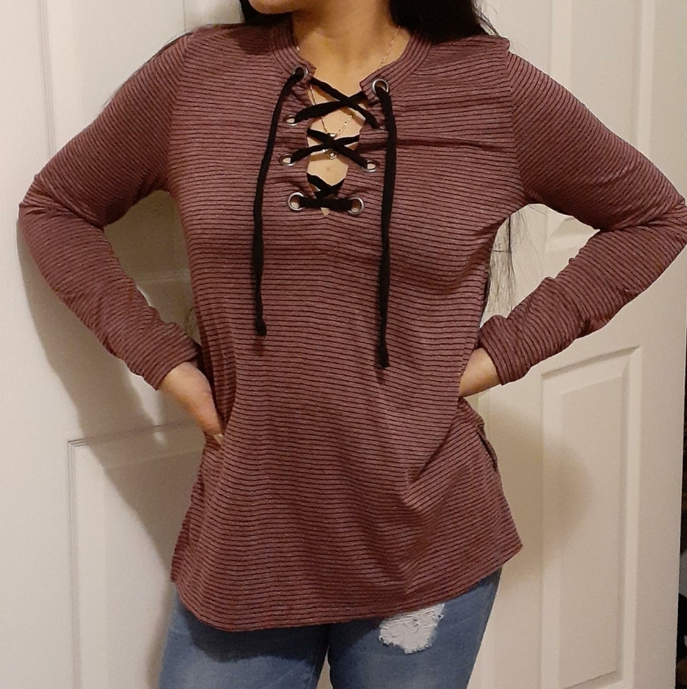 Striped long sleeve shirt